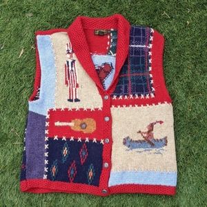 Vtg Wool Vest Eddie Bauer
